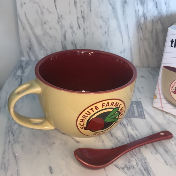 NWT The office 20oz soup mug w spoon schrute farms - Picture 3 of 3